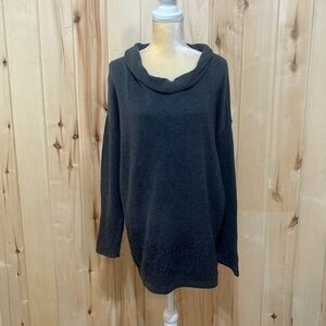 J. Jill‎ Pure Jill Grey Cowl Neck Sweater Tunic Size L